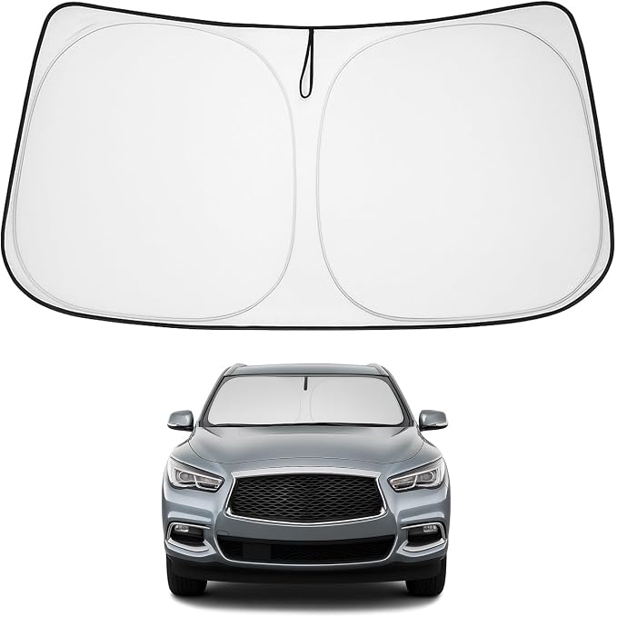 Proadsy 2026 Upgrade Front Windshield Sun Shade Foldable Sunshade Protector Custom Fit 2014-2021 Infiniti QX60 Accessories