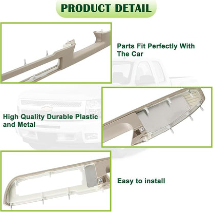 80995 Upgraded Door Armrest Repair Front Right Side Door Panel Handle Beige Compatible with 2010-2014 Chevy Silverado Suburban Avalanche Tahoe,GMC Sierra Yukon Replaces 84127327