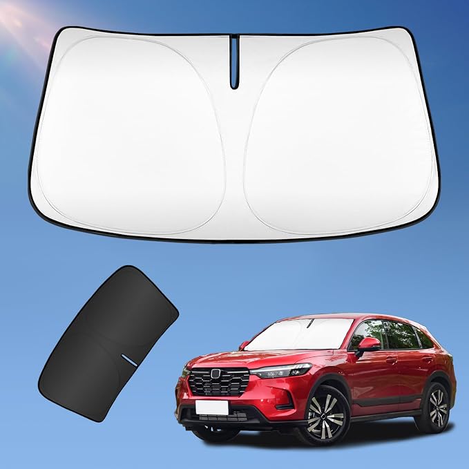 Sun Shade Sunshade for Honda HR-V 2026 2025 2024 2023 HRV Windshield Cover, 4-Layers Sun Shield 250T Silver Coating Sun Visor Foldable Window Shade Blocks UV Rays Car Accessories