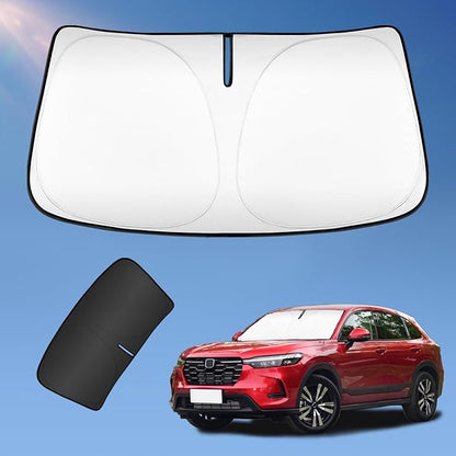 Sun Shade Sunshade for Honda HR-V 2026 2025 2024 2023 HRV Windshield Cover, 4-Layers Sun Shield 250T Silver Coating Sun Visor Foldable Window Shade Blocks UV Rays Car Accessories