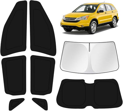 KUST Car Window Shades for Honda CR-V 2007-2011 Windshield Sun Shade Side Window Cover UV Block Privacy Protection Accessories for Camping Blackout Rear Back Full Set 8PCS