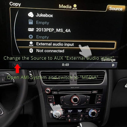 AMI MDI MMI Interface Bluetooth Module AUX Receiver Cable Adapter for Audi VW Radio Stereo Car Wireless A2DP Audio Input(MMI 3G)