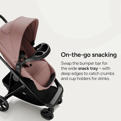 Mompush Wiz Pro 2-in-1 Baby Stroller, Full-Size All-Terrain Premium Stroller with Newborn Mode and Reversible Seat, Snack Tray Included, Large UPF 50+ Canopy & Storage Basket