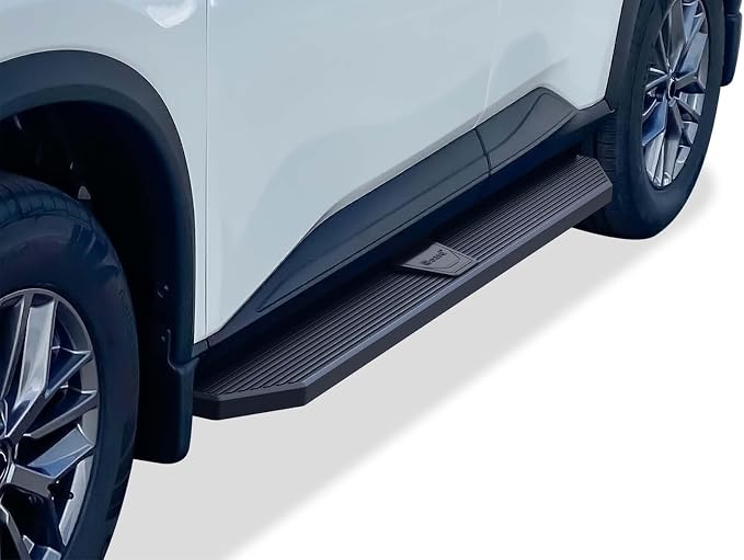 APS Black Stainless Steel Running Boards Style Compatible with Nissan Rogue 2021-2026 (Exclude Models with Ground Lighting System) (Side Steps Side Bars) 6in Wide