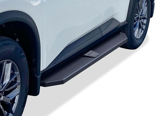 APS Black Stainless Steel Running Boards Style Compatible with Nissan Rogue 2021-2026 (Exclude Models with Ground Lighting System) (Side Steps Side Bars) 6in Wide