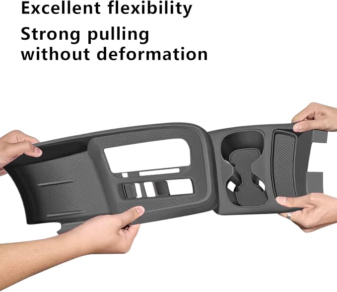 Temmis Center Console Silicone Organizer with Cup Holder for Honda CRV 2023-2026, Full-Wrap Center Consel Electrostatic adsorption Cover for Honda CRV-Black