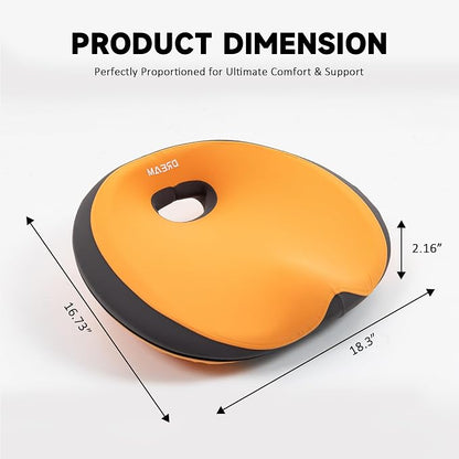 Donut Pillow Seat Cushion with Memory Foam for Tailbone Pain & Sciatica Relief - Ergonomic Hollow Office Chair Pad with Breathable Cover for Home Car Driving