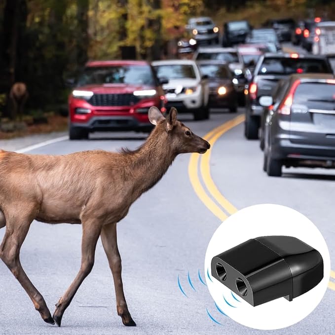 10PCS Deer Whistles for Vehicles, Dual Horn Save Deer Whistles Adhesive Avoid Collision Deer Warning Devices for Car Truck Motorcycle