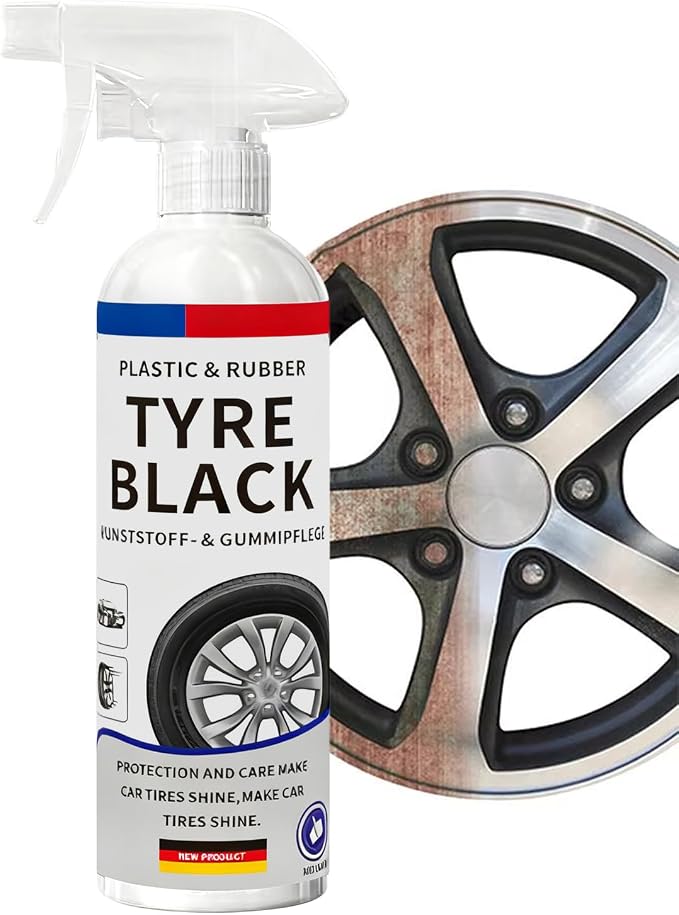 Wheel Cleaner - Tire Shine Spray, Protective Gloss Coating for Tyres, Quick Dry Formula, Premium Maintenance Product, Auto Care for Fleet Managers Vehicle Presentation Seasonal Use