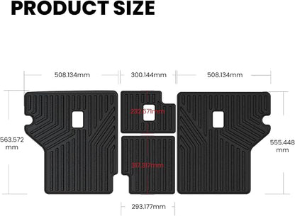 LASFIT Premium Extra Thick Rear Seat Back Mats for Toyota 4Runner 2010-2024 (Only fit 5-Seats) Seat Back Cover | TPE Custom Fit Waterproof 4 Runner Second Row Back Seat Backrest Protector Liners