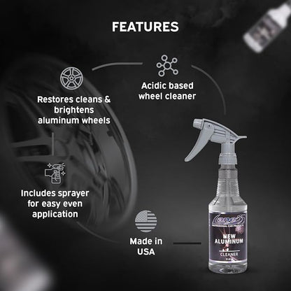 LANE'S Super Blue Tire Dressing + New Aluminum Spray Bundle Kit | Car Tire Shine Spray | Rim Cleaner & Shine | Best Tire Shine, Best Rim Cleaner | Protection from Cracks & UV Rays | Non-Greasy | 16oz
