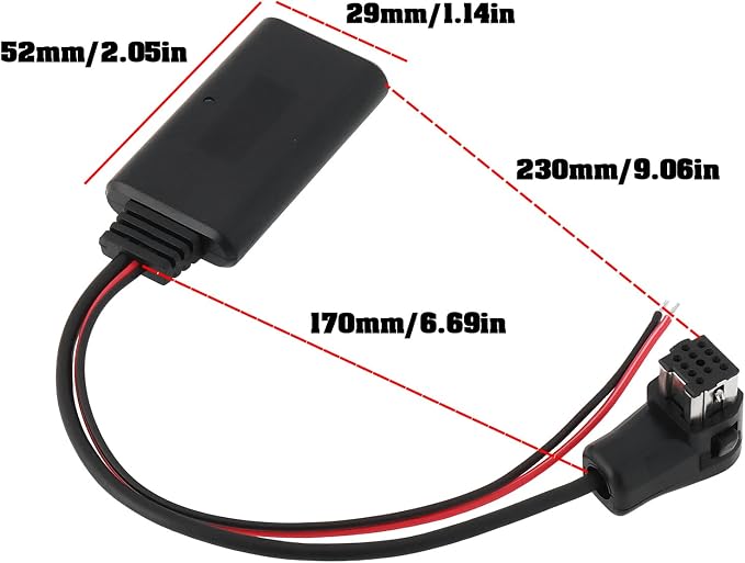 Car Headunit Bluetooth Adapter MA1938 Compatible with Pioneer IP-Bus Radios Compatible with IP-Bus Port