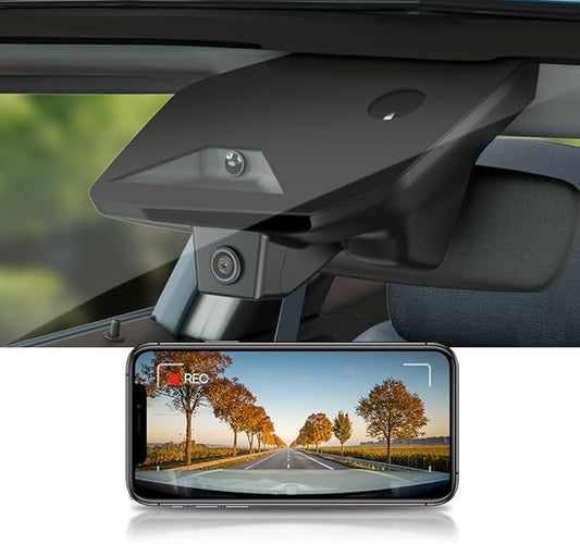 Fitcamx 4K Dash Cam Suitable for Jeep Grand Cherokee L 2023-2025 4XE (HD2-0513), OEM Factory Look, 2160P UHD Video, Built-in WiFi & APP, Loop Recording, Gravity Sensor, Easy to Install, 64GB Card