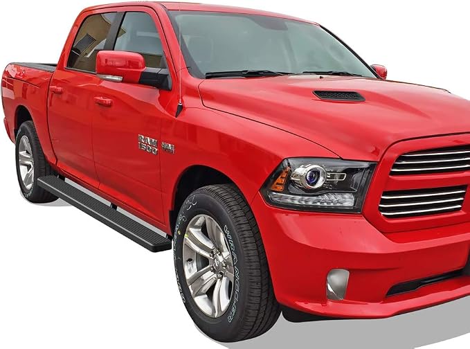 APS Wheel to Wheel Running Boards 5 inches Compatible with Ram 1500 2009-2018 Crew Cab 5.5ft Short Bed & Ram 2500 3500 2010-2026 (Nerf Bars Side Steps Side Bars)