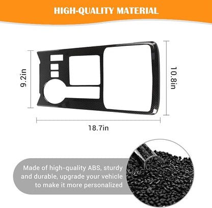 JeCar for 4Runner Interior Trim Carbon Fiber Center Console Gear Shift Panel Cover Interior Accessories for Toyota 4Runner 2010-2024