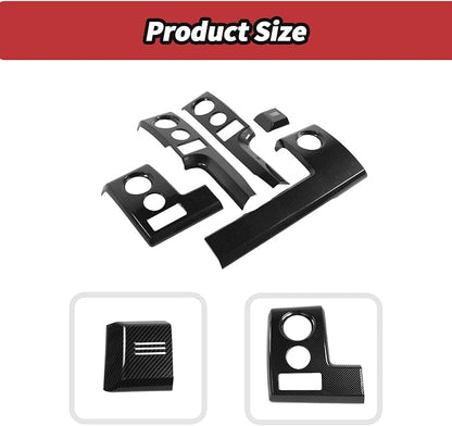 JeCar Carbon Fiber Interior Center Console Dashboard Panel Cover Trim Kit Fit for Ford F150 Raptor 2009-2014