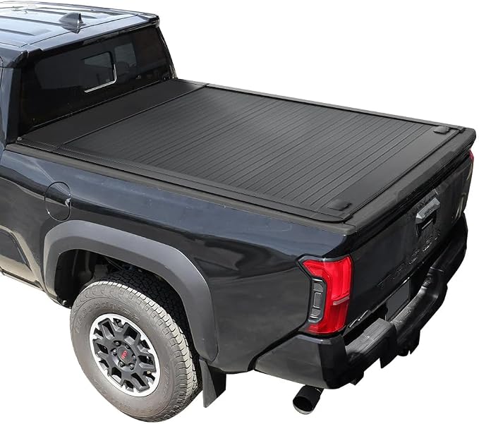 Syneticusa MB Retractable Tonneau Cover | 2016–2026 Toyota Tacoma 6ft (73.7”) Long Bed | 6063-T5 Aluminum | Double Lock | 3-Year Warranty | Waterproof Low Profile Hard Truck Bed Cover
