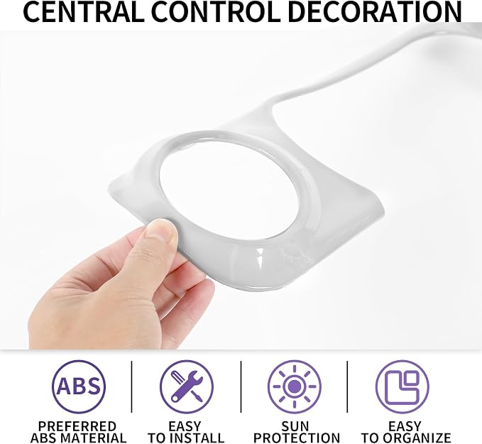 Dashboard Decorative Panel Cover, Center Console Trim Cover Kit for 2018-2023 Jeep Wrangler JL JLU & Jeep Gladiator JT(White)