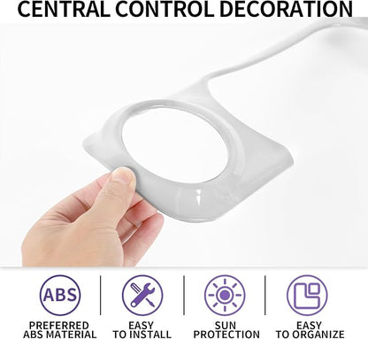 Dashboard Decorative Panel Cover, Center Console Trim Cover Kit for 2018-2023 Jeep Wrangler JL JLU & Jeep Gladiator JT(White)