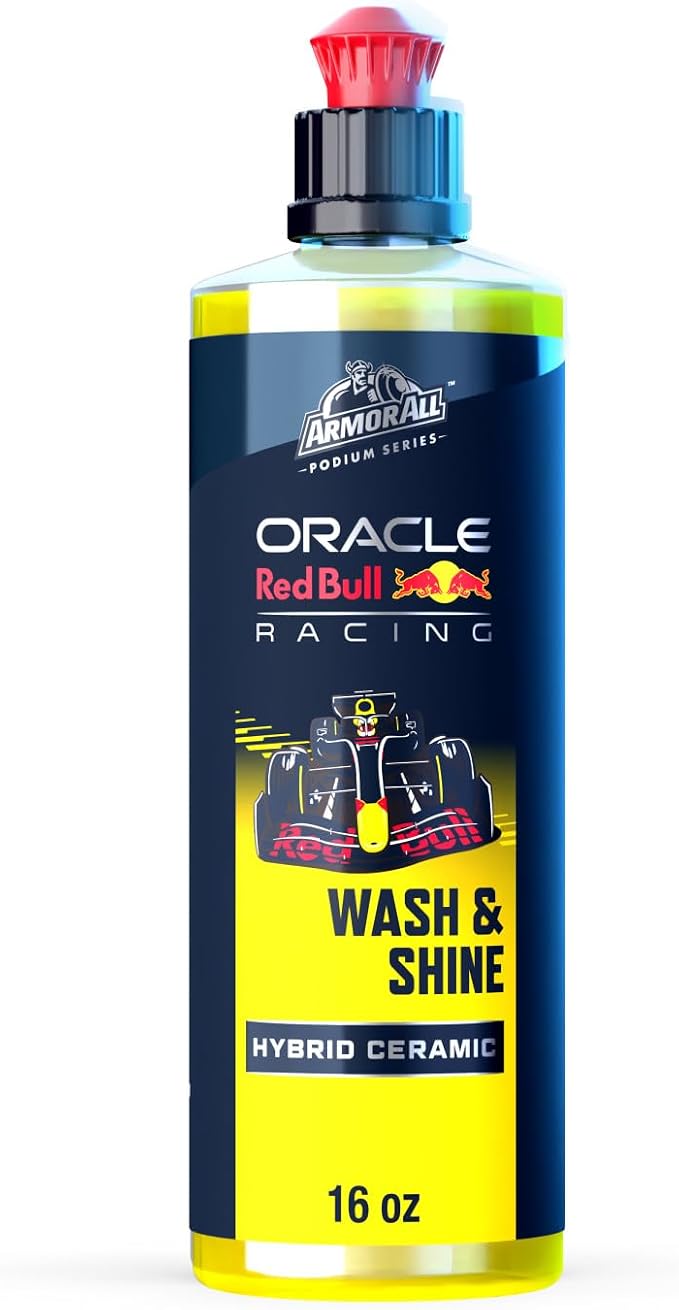 Armor All Podium Series Hybrid Ceramic Wash & Shine, 16 fl oz, 2-in-1 Car Wash and Wax Developed in Collaboration With Oracle Red Bull Racing