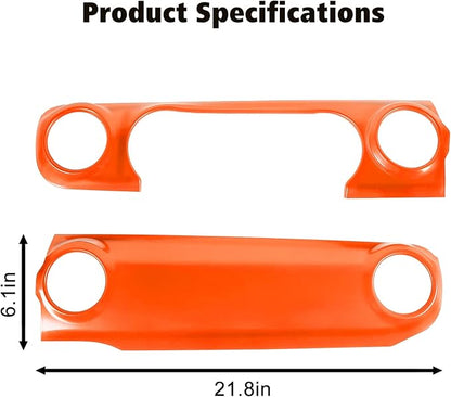 RT-TCZ Center Console Trim Cover Dashboard Control Panel Cover Decorative Interior Accessories for Jeep Wrangler JL JLU & Gladiator JT 2018-2022,Orange