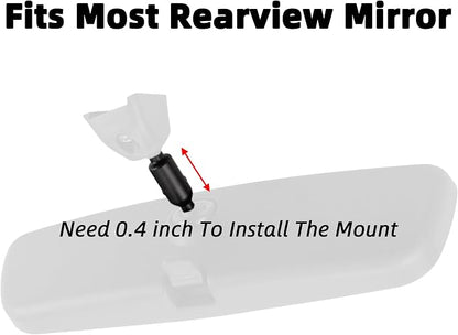 Dash Cam Mount for Rove R2-4K, R2-4K PRO, R2-4K Dual, Stealth 4K, Stealth 4K PRO, Insignia NS-DCDCHH2, 360 J501 Dash Cam Rearview Mirror Mount Holder for Rove R2 4K Dash Cam Series
