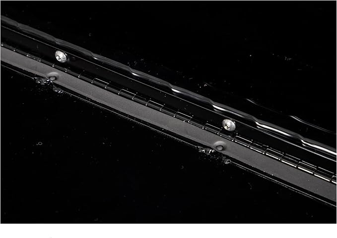 Buyers Products 1721568 Black Aluminum Diamond Tread Topsider Truck Box With Drop Door, 96x18x16 Inch, Weather Resistant, Locking Compression Latch, No Drill Install, Made in USA