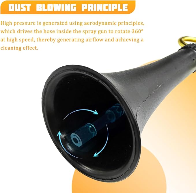 Car Detailing Air Gun, High Pressure Vehicle Air Blower Dryer Detailing Tool Kit, Automotive Interior Cleaning Gun for Quick Blowing Out Dust, Dirt, Universal for Vehicles