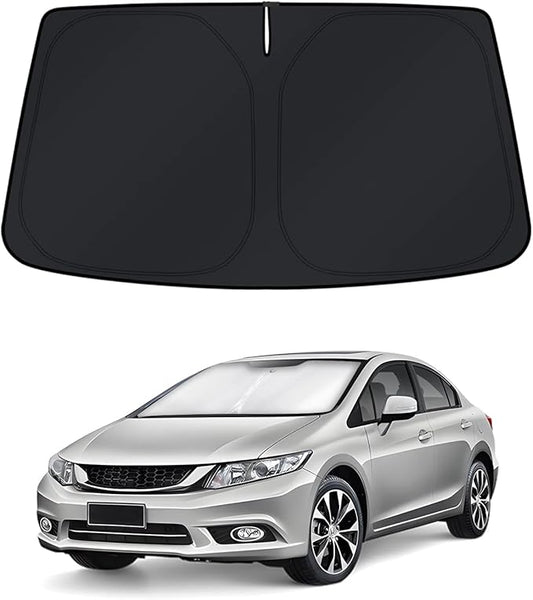 KUST Windshield Sun Shade for 2006–2009 2010 2011 Honda Civic Accessories Window Shade Sun Visor Cover Foldable Block UV Rays