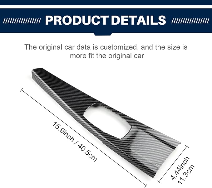 for BMW Multimedia Panel Cover, F30 Carbon Fiber Style Panel Trim Cover Car Center Console for 3 Series F30 F31 F32 F34 F36 328i 320i 335i 330i 435i 420i 430i 440i 425i, Not for F33