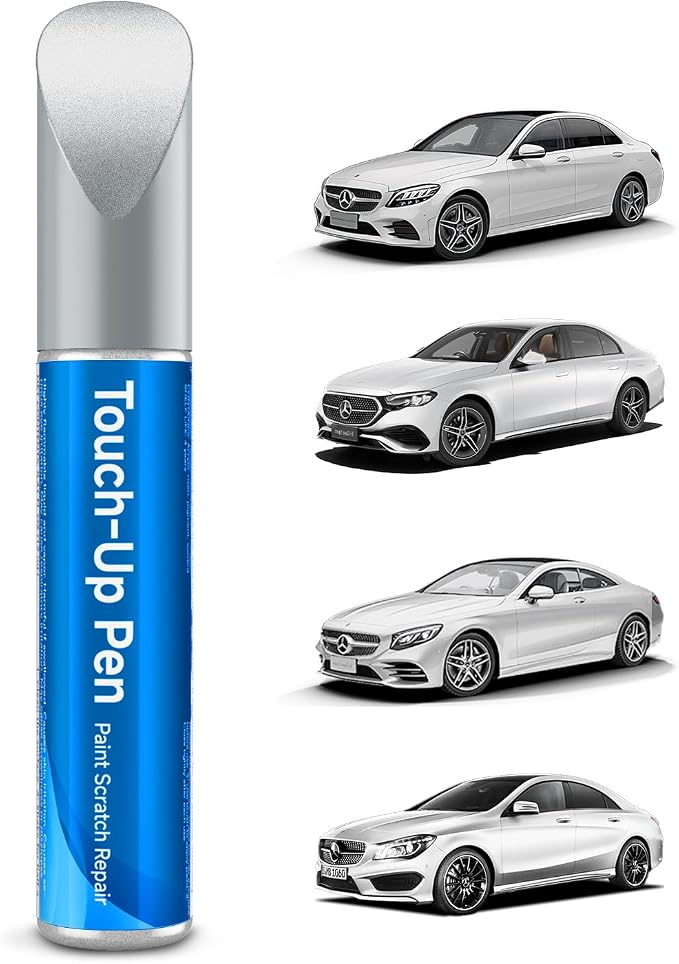 650/9650 Calcite/Cirrus White Touch Up Paint Compatible With Mercedes-Benz Exact Match Car Paint Pen Scratch Repair