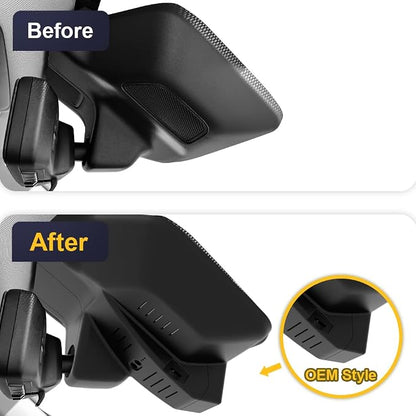 Fitcamx Front 4K+Rear 1080P 4K Dash Cam Adapts for Jeep Grand Cherokee 2023-2025 L 4XE (HD2-0513), Integrated OEM Look, Dual HD Video, WiFi & APP, Loop Recording, G-Sensor, Easy to Use, 128GB Card