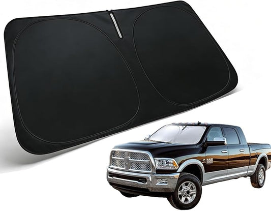 Windshield Sun Shade for Dodge RAM 2500 3500 2010-2026, Car Window Sun Visor & Heat Shield Accessories | 240T Blocks Sun Rays Sunshade