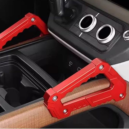 Center Armrest Grab Bars for Land Rover Defender 110 2020 2021 2022 2023 2024 2025 Red Aluminum Alloy Interior Handles