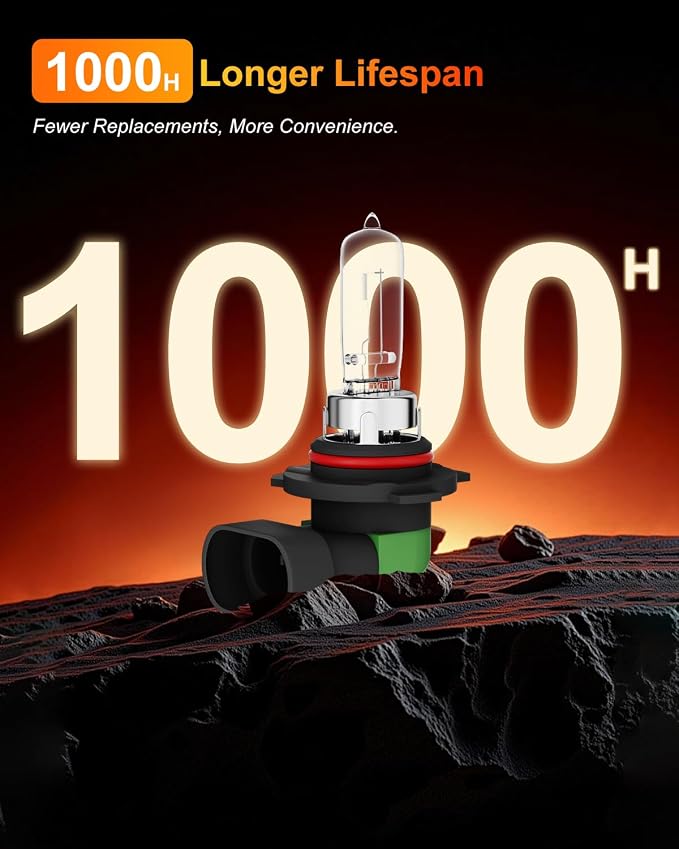 9012 Halogen Headlight Bulb, 12V 55W Standard Halogen Light Bulb, 3800K, 4000 Lumens, High Brightness Headlight Bulb, Head Light Bulbs for Car,Headlight Bulbs Low Beam, Pack of 2
