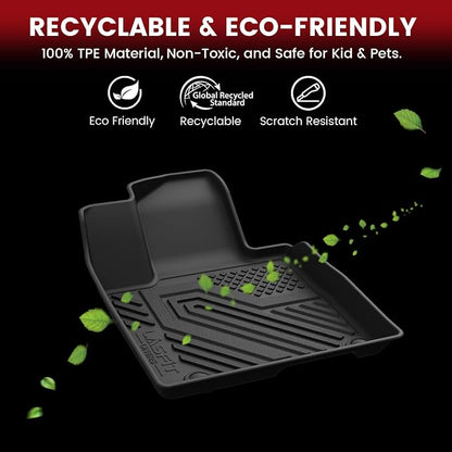 LASFIT Floor Mats & Backrest Mats & Cargo Mat for Hyundai Tucson Gas 2026 2025 2024 2023 2022 (Not Fit Hybrid/PHEV), All Weather TPE Custom Fit Floor Liners with Car Trunk Mat Accessories, Black