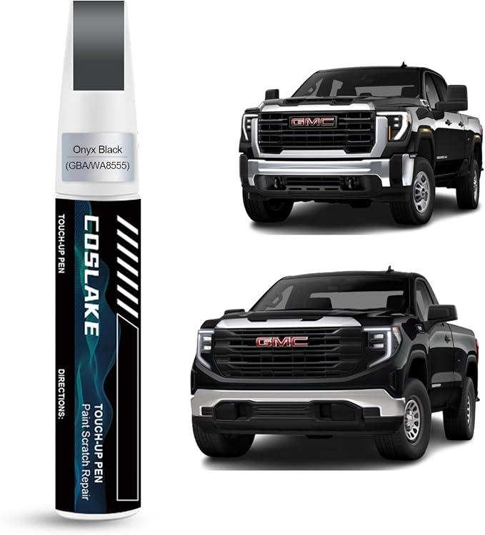 Car Touch Up Paint(Onyx Black/Void Black(GBA/WA8555)) for GMC, Car Paint Scratch Repair Kit, Quick & Easy Solution to Repair, 2 in 1 Scratch Remover Pen with Color-Matched