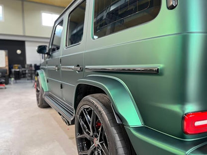 ColorFusion PPF by VViViD, Satin Chrome Stealth Green Dry Apply PPF Vinyl Car Wrap Roll 1ft x 5ft