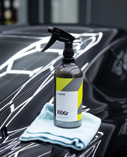 CARPRO EliXir Quick Detailer with Sprayer - Quick Detail Provides a Fast Layer of Depth, Gloss, and Hydrophobic Energy - Liter (34oz)