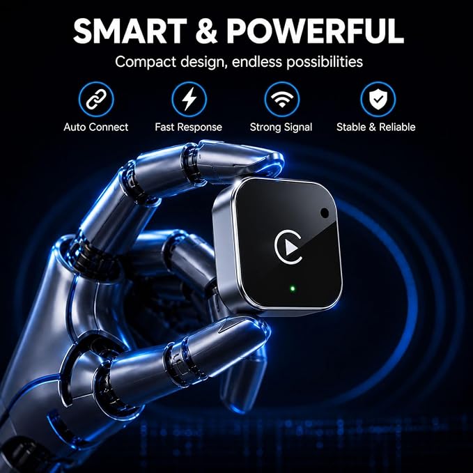 2 in 1 CarPlay Adapter for Turbo GTS Sport Turismo, CarPlay Wireless Adapter with Auto Reconnect Fast Pairing Bluetooth Connection Compact USB Dongle,A/Silver-Normal
