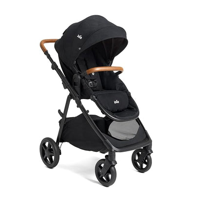Joie Ginger and Mint Latch Travel System – 4-in-1 Travel System with Baseless Infant Car Seat & Stroller, One-Click Install, from Birth Stroller (Shale Dark)