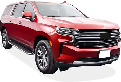 APS Running Boards (Nerf Bars Side Steps Step Bars) Compatible with Chevy Suburban 2021-2026 (Silver Running Board Style)