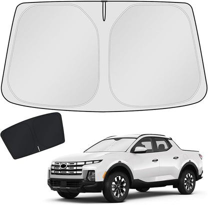KUST Windshield Sun Shade for Hyundai Santa Cruz 2022-2024 2025 2026 Window Accessories Sunshade Sun Protector Foldable Block UV Rays Keep Car Cooler