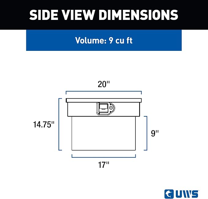 UWS EC10071 72-Inch Heavy-Wall Aluminum Gull Wing Truck Tool Box, RigidCore Lids
