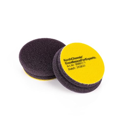 Koch-Chemie - Fine Cut Pad V2 - Medium Abrasive Sponge for Removing Moderate Weathering & Scratches; Long-Lasting Compression Hardness; Contours Easily (76mm x 23mm)
