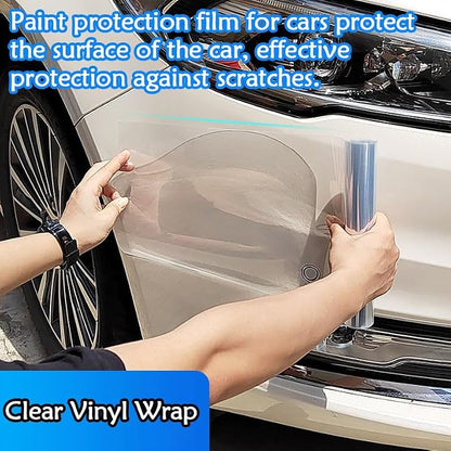 Arespark Clear Vinyl Wrap, Transparent Vinyl Roll Car Paint Protective Film, Self Adhesive Film for Car Motorcycle Interior Exterior, Protect from Pets Scratches 1x10ft