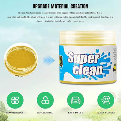 Car Cleaning Gel, Car Cleaning Supplies, Car Cleaning Putty, Universal Car Cleaning Kit Auto Detailing Tools Car Accessories Fit for Automotive, Keyboard, Camera, Printers (Yellow, 2PCS)