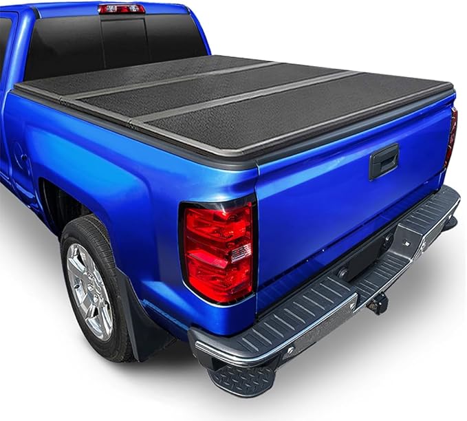 Tyger Auto T5 Alloy Hardtop Truck Bed Tonneau Cover Compatible with 2014-2018 Chevy Silverado / GMC Sierra 1500; 2019 LD/Limited Only | 5'8" Bed (69") | TG-BC5C3006 Hard Folding Solid Tri-Fold