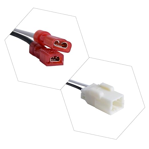 HSTECH 72-6514 2 X Pairs (4 Pack) Wire Cable Wiring Harness for Chrysler Dodge Vehicles Speakers Adapter Connector Adaptor Plug