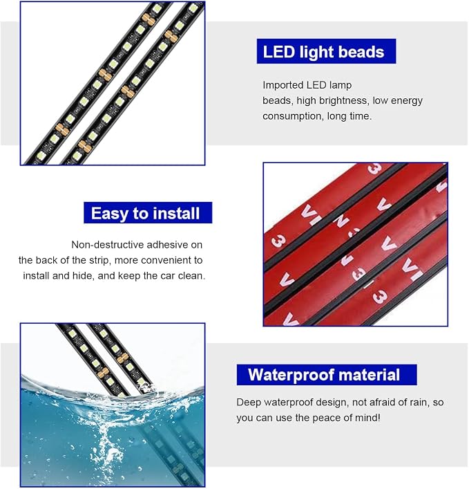 povtii Car LED Strip Light, 24 LED RGB Auto Under Dash Interior Atmosphere Lights, USB Vehicle Decorative Lamp Ambient Night Light Strip, Lighting Kit Car Accessories (Green)